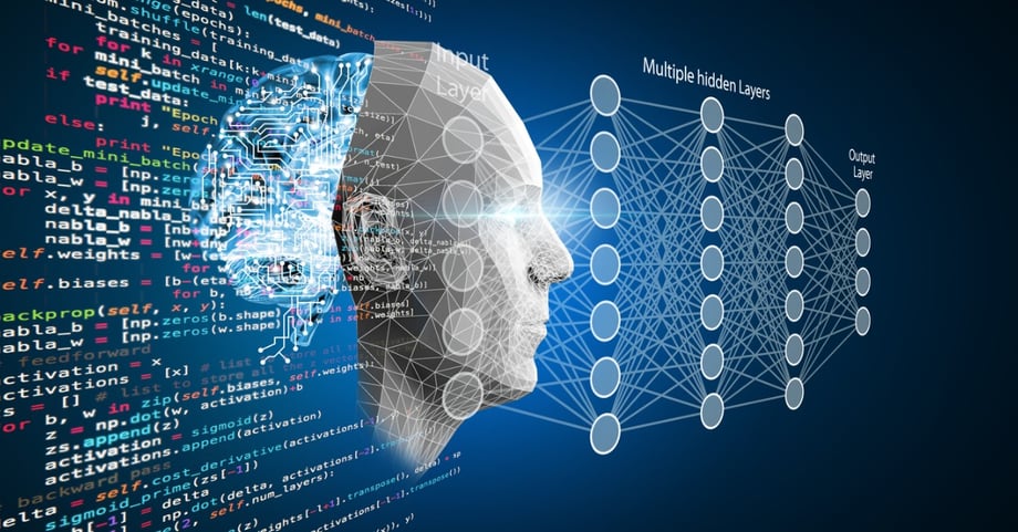 Digital code behind a digitized face