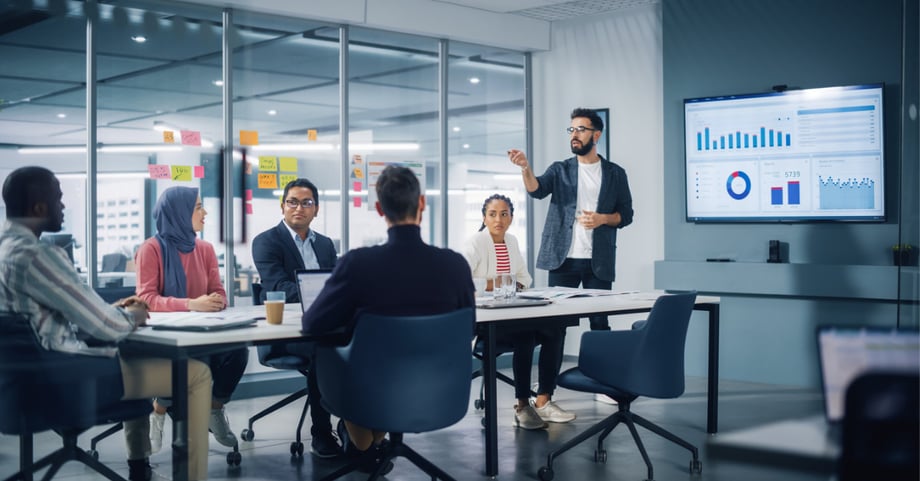 Business Meeting at a Conference Table